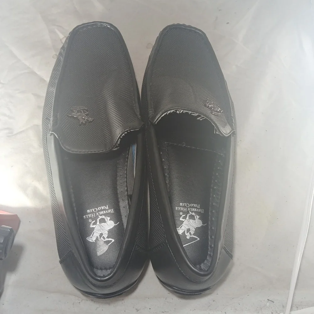 Beverly Hills Polo Club Longwood Loafers‎ 10 Black Slip On Driving Mocs BP921970